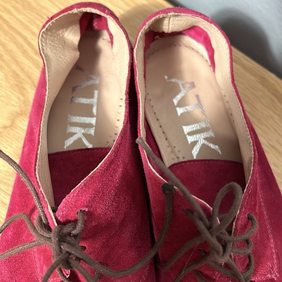 Atika Purple Suede Leather sole loafers size 39 US 9 - Picture 6 of 16